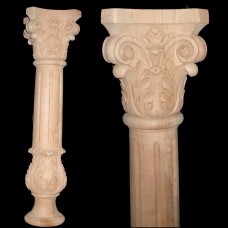 PST-01: Capital Top & Bottom Vase Carved Pillar